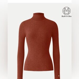 OGL Rust Red Long Sleeve Turtleneck Top